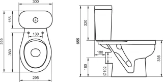 Унитаз-компакт напольный  Santek Каспер 1WH501741 белый